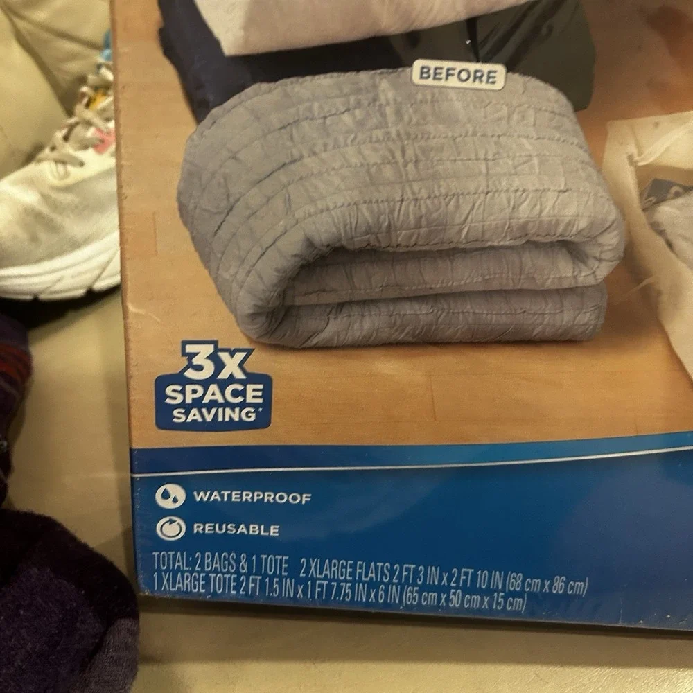 Ziploc Space Bag 2 X-Large Flats Bed & Linen & 1x-large Waterproof Reusable New